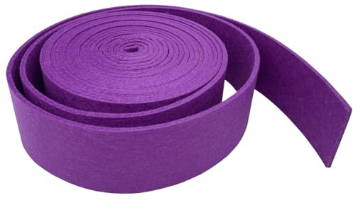 aufodara Filzrolle 5cm x 500cm Filzband Filzstoff 3mm Dicke Polyester Filz für DIY Aufbewahrungstasche Filzunterlage Patchwork Nähen Basteln Handwerken Dekoration (Lila)