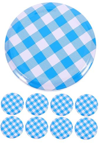 COLLBATH Jam Jar Lids 63mm Metal Sealing Covers for Wide Mouth Jars Reusable Storage Lids Multipurpose 50pcs for Home Food Preservation