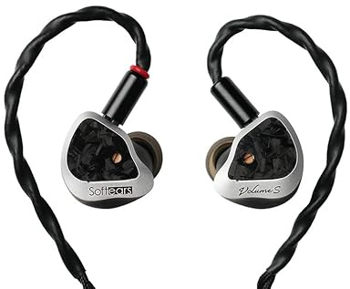 Fanmusic Softears volym S HiFi-hörlurar, två justeringslägen tillgängliga, in-ear monitor-hörlurar med 0,78 2-polig kabel