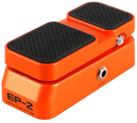 Alnicov Mini volymeffektpedal Gitarr Wah-pedal Wah aktiv expressionspedal 2-i-1 Volwah volympedal