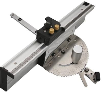 MQXDNFDC calibro di mitra profilo in alluminio con scanalature per banco di arresto sega calibro mitra sega righello di montaggio per utensili per la lavorazione del legno (n. 2)