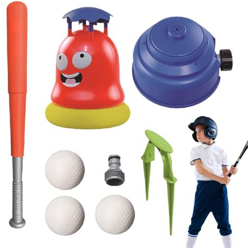 Juego De Béisbol con Aspersor De Agua | Rociadores para Exteriores para Niños Pequeños - Juguete Refrescante con Sprays para Entrenamiento En Jardín, Playa, Piscina Y Parque Infantil