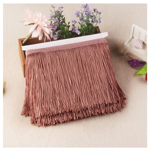 Qiantull Cinta de flecos de 2 metros, borla de seda, flecos, borla, flecos, para danza, decoración, accesorios de costura para manualidades, disfraces, decoración, 25# 2 m x 10 cm