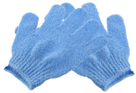 Healvian Guantes Exfoliantes de Nailon para Ducha 2piezas Lanyard para Colgar, Fáciles de Limpiar, Guantes Exfoliantes Corporales para Hombres, Mujeres y Niños