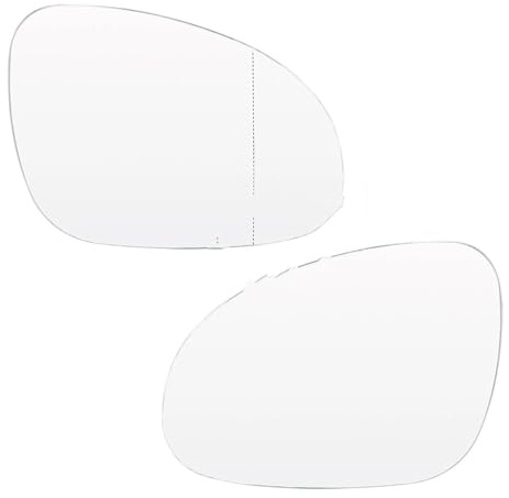 Für VW Für Golf 5 Für Jetta Für Passat 2005-2009 Für GTI Beheizte Türspiegelgläser Autoflügel Rückansicht Glas Links Rechts Seite Konvex Außenspiegel Glas(Left Right)