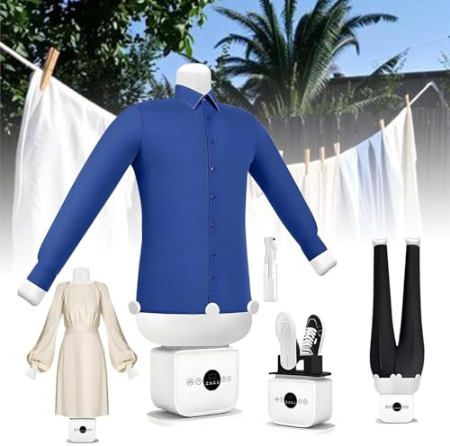 Sèche-Vêtements Et Fer à Repasser Automatiques à Air Chaud, Défroisseur Mains Libres Avec Minuterie 60 Min Max Et Contrôle De Température Max 50-70 ℃, Pour Chemises Et Pantalons(B)