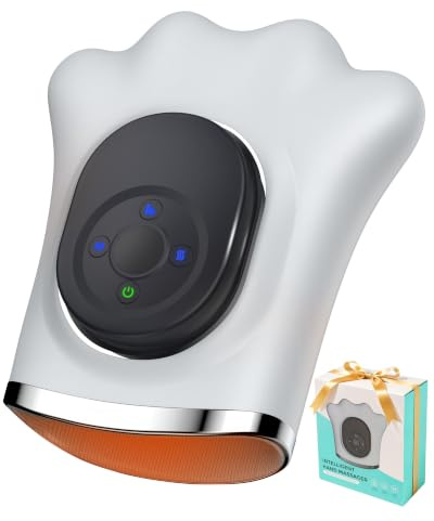 DECOHOME Handmassagegerät mit Wärme und Luftkompression, kabellos | 8 Luftkammern für Finger, Handfläche und Handgelenk, 3 Wärmestufen, 6 Programme, 3 Intensitäten und 15-Minuten-Timer