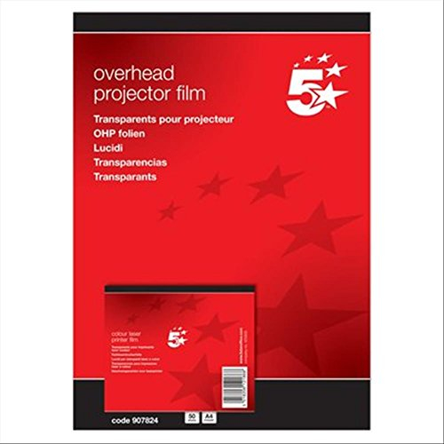 5 Star OHP Film Laser-Farbdrucker [Pack 50]