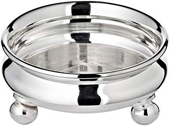 EDZARD 3-set skalar på fötter jultomten, tungsilverpläterad, diameter 8 cm, höjd 4 cm