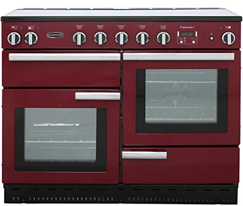 Rangemaster Professional Plus PROP110EICY/C 110cm wide Electric Range Cooker with Induction Hob - Cranberry - A/A Rated