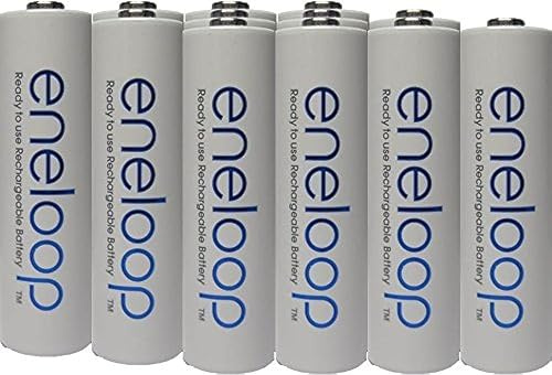 Newest version Panasonic Eneloop 4rd generation 12 Pack AA NiMH Pre-Charged Rechargeable Batteries -FREE BATTERY HOLDER- Rechargeable 2100 times