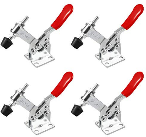 Saim Toggle Clamp Holding Capacity Vertical Quick Release Hand Tool Hold-Down Clamp (4 Pcs, 201B 90Kg 198 Lbs)
