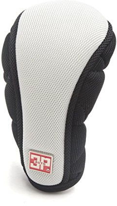 sourcing map Funda de pomo de Palanca de Cambio Cremallera Blanco Negro microfibr