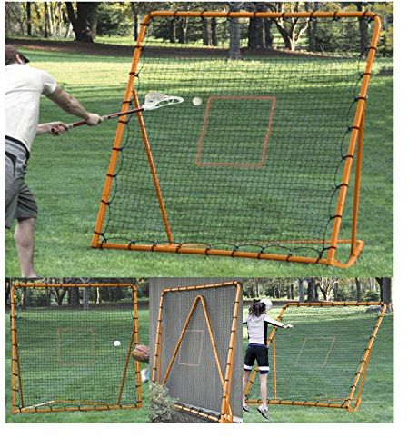 EZGoal Pro Lacrosse Rückprallschutz, faltbar, Orange, 183 x 183 cm