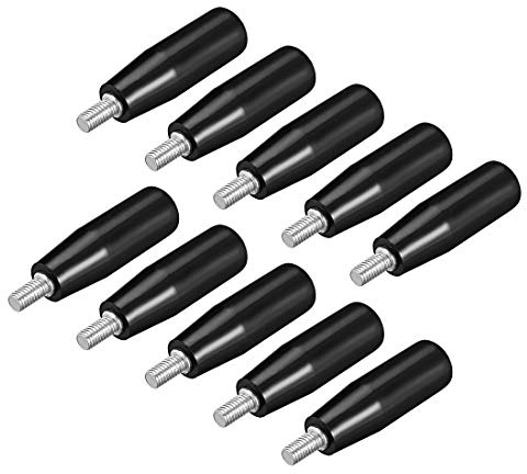 uxcell 10 Pcs Revolving Handwheel Machine Handle M6 Male Threaded Stem for Milling Machine