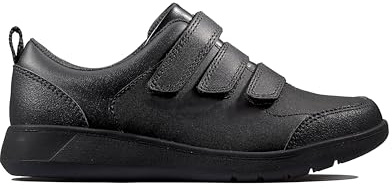 Clarks Scape Sky K Childrens Black Leather, 2