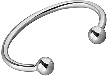 Treasure Bay Plain Heavy 925 Sterling Silver Torque Bangle For Men