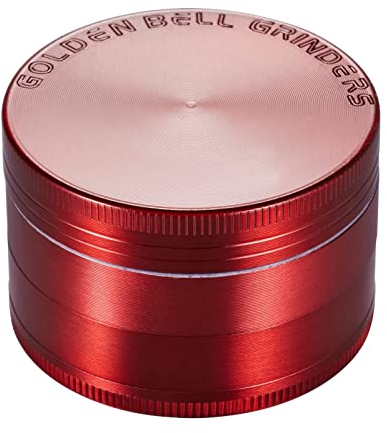 Golden Bell 2 inch Grinder 4 Layer Spice Grinder Zinc Alloy Grinder - Red