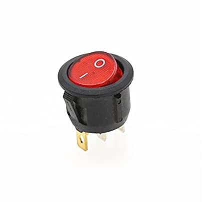 1pcs rond rond commutateur rond commutateur DOT DEL LED lumineux Dashboard de la voiture Plein Circle Interrupteur,Red,220V