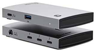 Concentrador ALOGIC Thunderbolt 4 Blaze USB-C, 3X USB-C, 1x USB-A, 60W PD, 4K @ 60Hz, Transferencia de Datos de 40Gbps, Diseño de Aluminio Premium, Compatible con Mac, Windows y Chromebook.