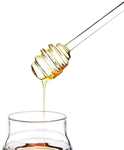 Ayrsjcl 1pcs Honey Dipper Stick for Honey, Syrup, Caramel - Minimalist Glass Jar Dispenser, 15cm