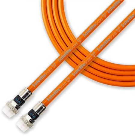 SatelliteSale Cavo coassiale all'aperto RG6 1800 Mhz sotterraneo di sepoltura allagato arancio 61,0 m