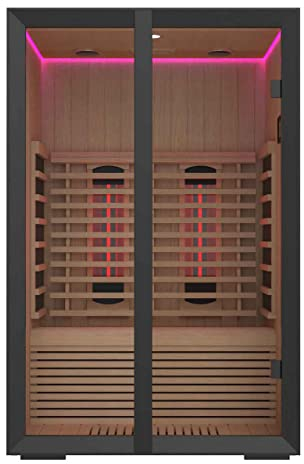 Sentiotec Onni Infra Small Element Infrarotkabine aus Abachi Infrarotsauna 130x104x200 cm