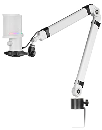 Mars Gaming MMIC-XT, Professionelles High Definition 192Khz 24-bit Studiomikrofon, Kugelarm, Anti Shock Mount, Pop Filter Metallgitter, Schwarz