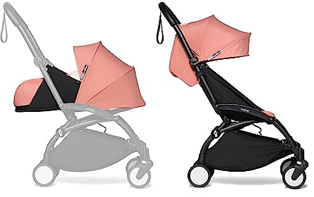 BABYZEN YOYO2 Kompletter Kinderwagen - Inklusive YOYO 0+ Neugeborenen Set (Ginger), Kinderwagengestell (Black) & 6+ Textilset (Ginger) - für Kleinkinder bis 22 kg