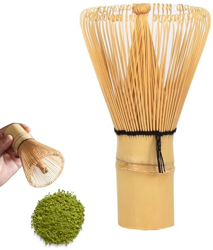 LEVIOC’S Batidor de Bambú Natural Chasen Tradicional de 100 Varillas Matcha, Té verde, 100T