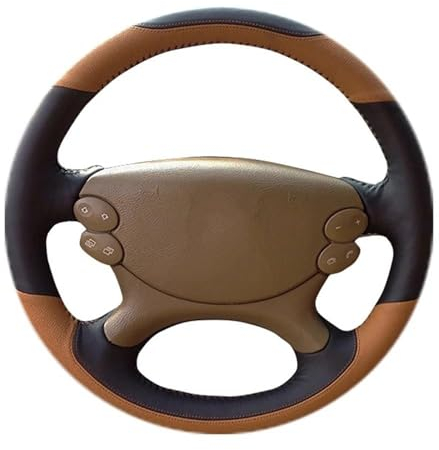 Rutschfester Lenkradbezug Echtes Leder DIY Auto Lenkrad Abdeckung Für Mercedes Für Benz E-Klasse W211 E230 E280 E350 CLS-Klasse CLS350 CLS500 Lenkradschutzhülle