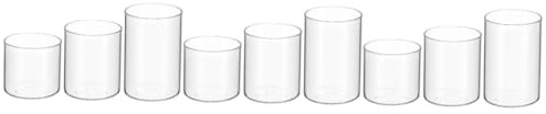 Cabilock 9 Pièces Tasse De Bougie en Verre Transparent Bougies Chauffe-Plat Photophore Bougeoir Bougies Chauffe-Plat Récipient De Terrarium Porte-Bougie Chauffe-Plat Creux Ornements De Pot