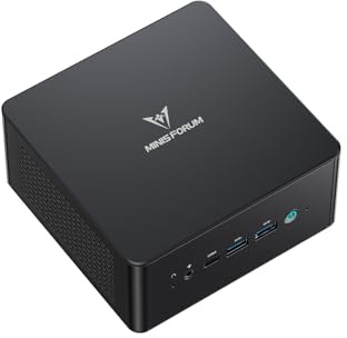 MINIS FORUM UM890 Pro Mini PC - AMD AI Ryzen 9 8945HS, 8 C/16 T, Radeon 780M GPU, 32GB DDR5 RAM, 1TB M.2 SSD, HDMI 2.1, DP 1.4, 2xUSB4, 4xUSB3.2, Oculink, 2xRJ45 2.5G, Wi-Fi 6E & BT 5.2