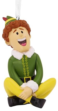 Hallmark Buddy the Elf Hanging Ornament, Christmas Movie Character, Resin Tree Decoration