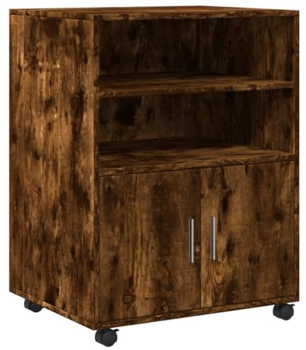 vidaXL Rollschrank Räuchereiche 60x48x81 cm Holzwerkstoff