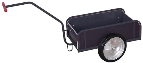 Handwagen 975x635 mm mit Vollgummibereifung und Wänden anthrazit