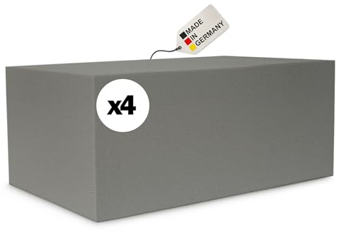 Steckschaum für Kunstblumen und Trockenblumen 4 Stk. grau in 22 x 11 x 8 cm