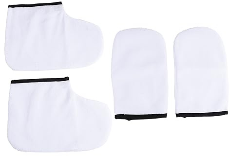 VALICLUD 4stücke Paraffin Wachs Handschuhe Pack für Fuß und Hand-spa-überschuhe Zubehör für Heißwachstherapie und Wachsbehandlungen