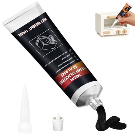 Mastic d'étanchéité pour four à haute température et micro-ondes – Colle résistante à la chaleur pour réparations (-60 °C à 300 °C), remplissage de fente durable pour une utilisation domestique et