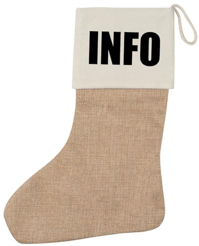 Huuraa Weihnachtsstrumpf Info Symbol Geschenk Beige Jute Info Geschenkidee