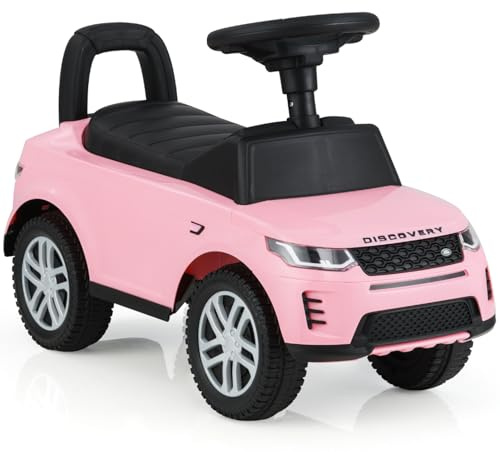 GYMAX Toddler Ride on Car, Kids Sit on Toy with Under Seat Storage, Horn and Engine Sound, Outdoor Indoor Foot to Floor Sliding Car for 12-36 Months (Pink)