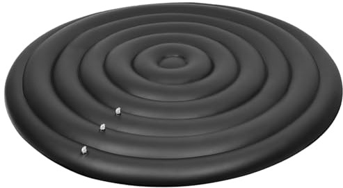 Jcasbdn Aufblasbare Whirlpool-Abdeckung, 65 in rundem Whirlpool-Gehäuse mit einfachem Inflations- und Deflationsventil, winddichtem, schneebeichten, schneebeichten Spa Deckel Deckel