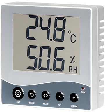 RKXKJ Hygromètre Numérique 3 Pouces, Moniteur De Température Et D'humidité Mural, avec Écran LCD, Capteur De Température Intérieure, pour Serre, Camping-Car, Congélateur, Pièce