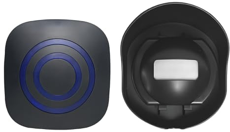 WIYETY Détecteur de passage sans fil : sonnette de charge avec 38 sonneries, 1 détecteur de mouvement et 1 récepteur, détecteur d'accès pour camping-car, maison, garage