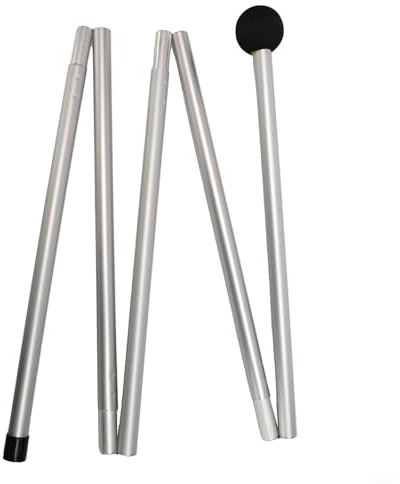 Poteau de tente - Mât télescopique réglable - Convient pour les accessoires de tente de camping (tête plate de 2 m)