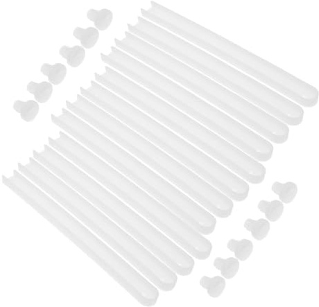 SAFIGLE 6 Sets White Plastic Drawer Slides Bottom Mount Full Extension Smooth Bearing Drawer Glides for Cupboard Easy Operation Sliding Rails for Home Improvement