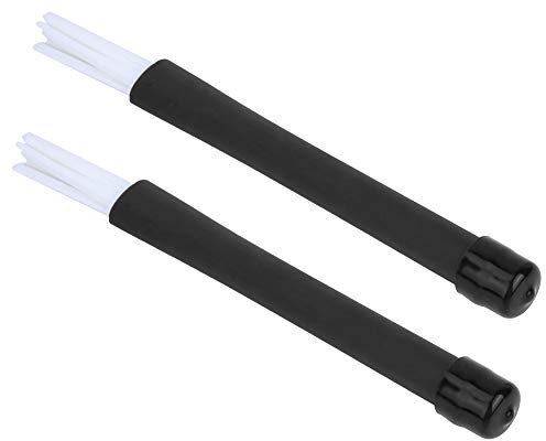 Akozon 1 Paire de Brosses à Tambour de Jazz Rétractables avec Poignées en Caoutchouc, Bâtons de Percussion Polyvalents pour Musiciens