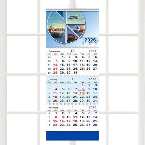 Wandkalender 2026 – 3 Monate vertikaler vierteljährlicher Organizer, Heimbüro-Planungstafel, Urlaubs-Veranstaltung, Arbeit, Studium, Zeitplan, Erinnerung, Multi-Raum-Dekoration, vertikaler Kalender