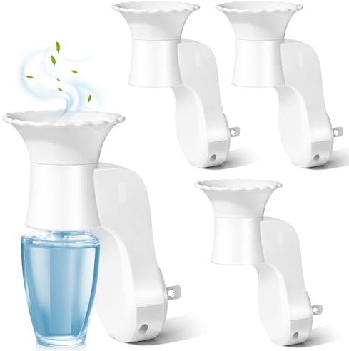 LASENTEUR Wall Fragrance Plug in, 4-Pack Rotatable WallFlower Plug, Compatible with Bath & Body Works WallFlower Fragrance Refills, ETL Certified Fragrance Diffuser Plug for Home, Bedroom & Office