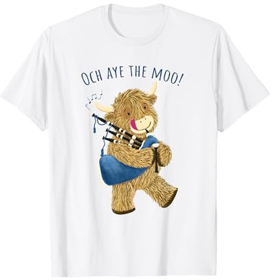 Och Aye The Moo! Cornemuse Vache Highland T-Shirt